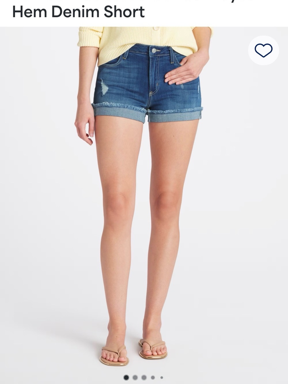 Just Black Indigo Rolled Hem Jean Shorts